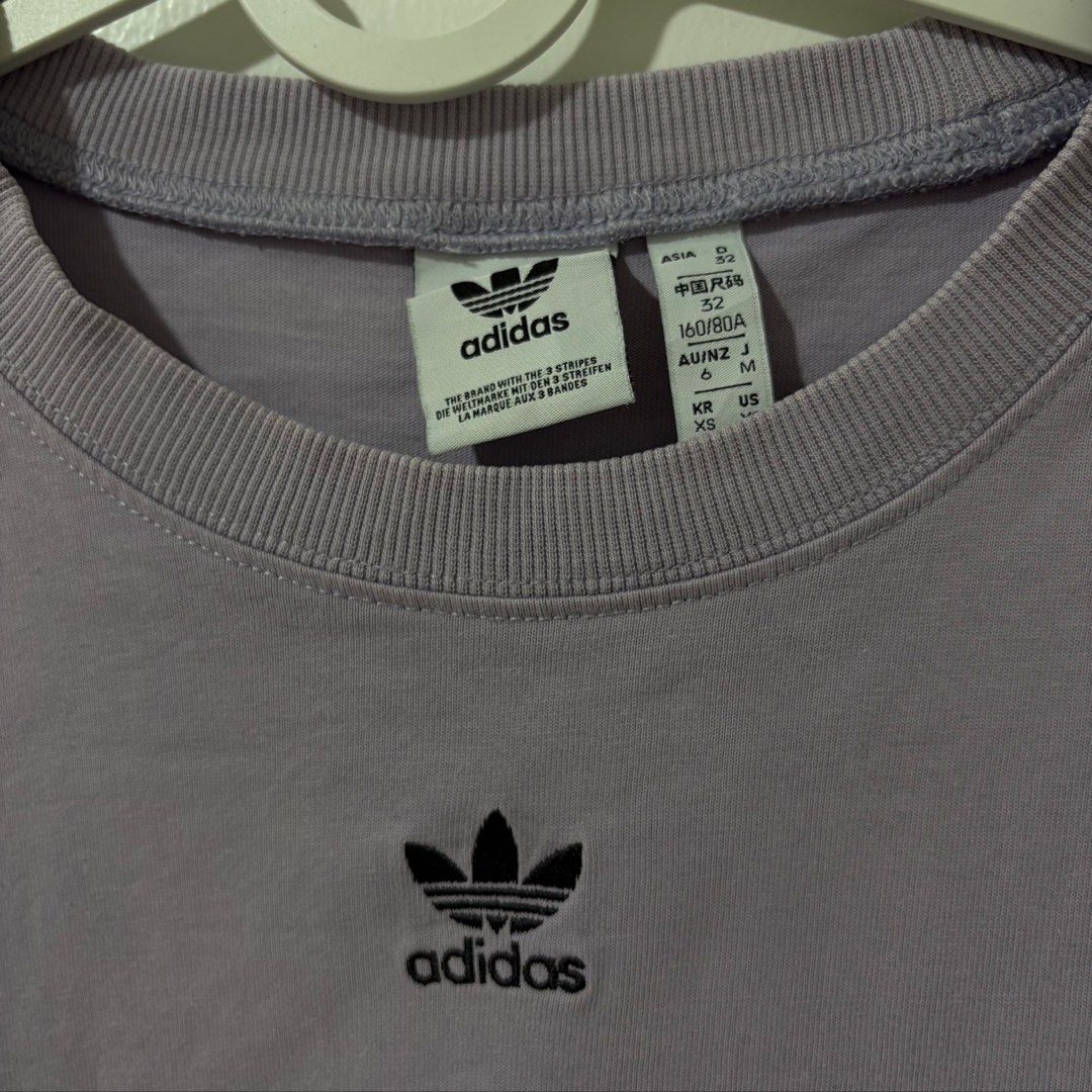 Adidas Oversized Purple Shirt (Category: Shirts) located in Bulacan. Submitted by laleesa_ (Listing ID 1461620163, Image 3). Description: Oversized fit Up to Large Women Up to Medium Men.