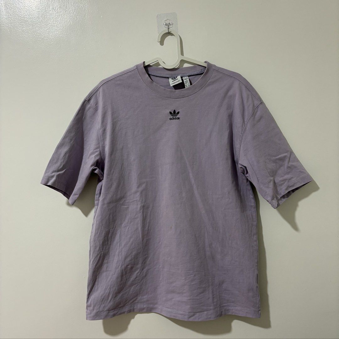 Adidas Oversized Purple Shirt (Category: Shirts) located in Bulacan. Submitted by laleesa_ (Listing ID 1461620163, Image 2). Description: Oversized fit Up to Large Women Up to Medium Men.