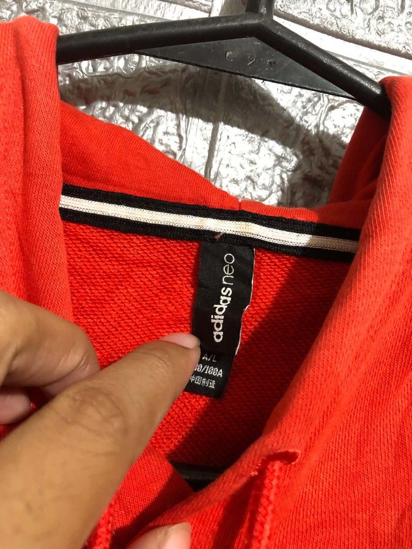 Adidas Script Hoodie (Category: Coats, Jackets and Outerwear) located in Manila. Submitted by wildshark-33d3 (Listing ID 1461712801, Image 3). Description: Authentic Excellent condition Size Large to xl women No issue.