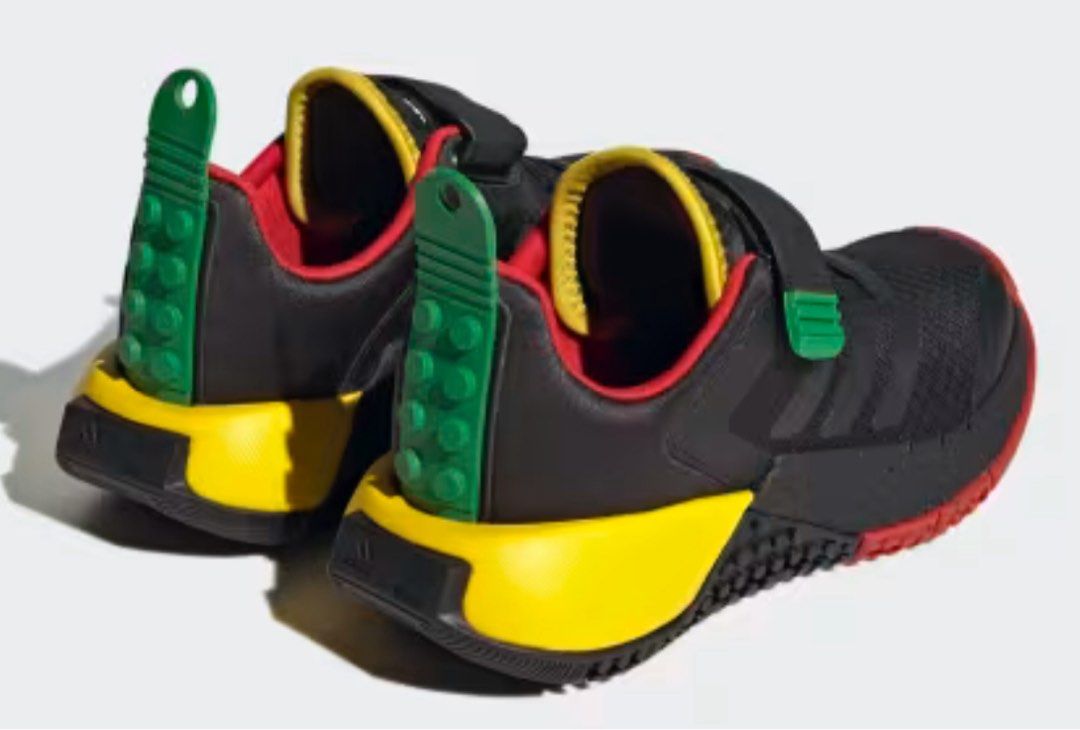 Adidas x LEGO Shoes (Category: Babies & Kids Fashion) located in Paranaque City. Submitted by nurseviiij60533 (Listing ID 1461621462, Image 2). Description: ADIDAS x LEGO shoes Brick inspired Color: Black / Yellow/ Green bricks Size: US: 12 1/2K / UK 12 / 18.3 cm In excellent pre-owned condition with minimal signs of wear, simply needs a light refresh. Comes with the original Adidas x Lego box.
