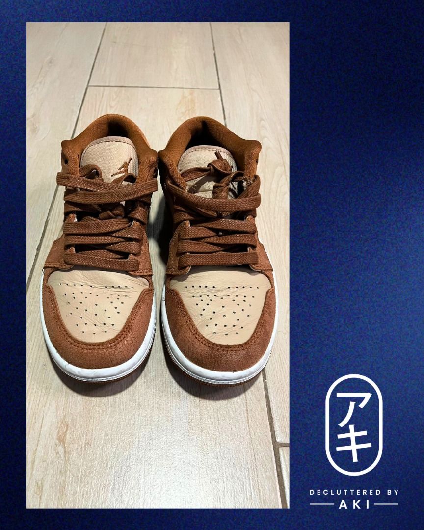 Air Jordan 1 Low SE "Cacao Wow" (Category: Sneakers) located in Pasig City. Submitted by akinilloyatco (Listing ID 1461589491, Image 2). Description: - Air Jordan 1 Low SE - Colorway: Cacao Wow - Materials: Premium suede and leather upper - Features: Iconic Jordan Wings logo embroidered on the heel - Style: Classic low-top silhouette, a must-have for any sneakerhead's collection. - Condition: Brand new/gently used (adjust as needed) - Inquiries: 