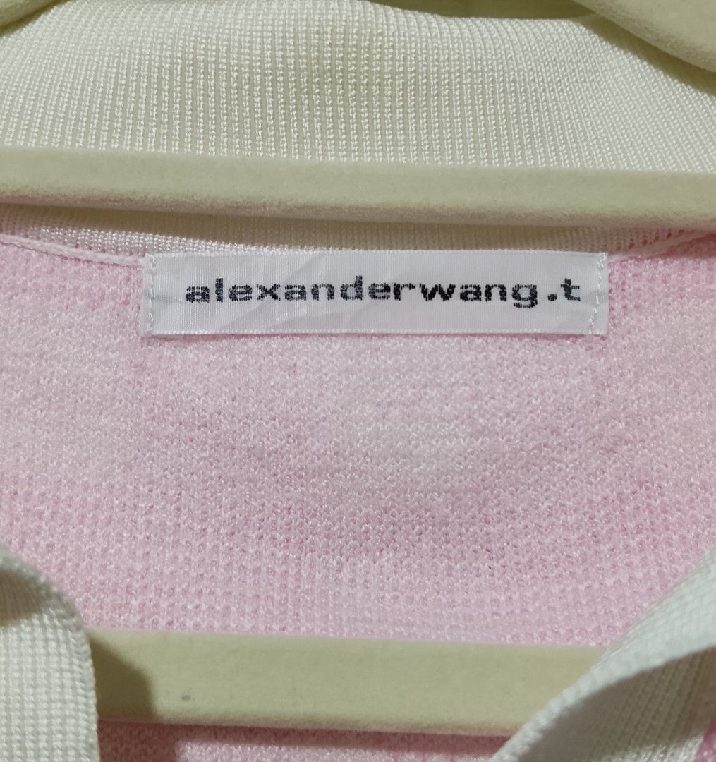 Alexander Wang.T Pink Gingham Terry Polo Crop Top (Category: Shirts) located in Manila. Submitted by gowicollection28 (Listing ID 1461664437, Image 2). Description: Width: 15.5 (stretchable) Length: 19.