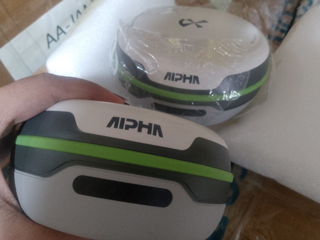 Alpha 5w RTK(base and rover) (Category: Construction Tools & Equipment) located in Del Monte. Submitted by michellejammyboxsales (Listing ID 1461583588, Image 1). Description: - Brand: Alpha - Color: White and grey with a green accent stripe - Design: Compact and portable - Ideal for: Camping trips, emergency lighting - Packaging: Each lantern is individually wrapped.