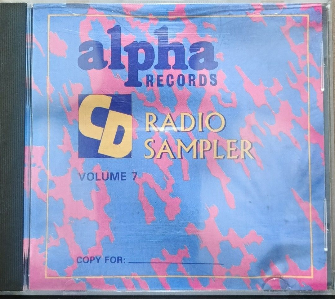Alpha Records Radio Sampler Volume 7 CD (Category: CDs & DVDs) located in Manila. Submitted by ruelcabrer77078 (Listing ID 1461771706, Image 1). Description: - Alpha Records Radio Sampler Volume 7 CD - Features OPM hits from artists like Rachel Alejandro, Randy Santiago, Aiza Seguerra, and more - This is a promotional copy, not for sale - Perfect for collectors of Original Pilipino Music (OPM).