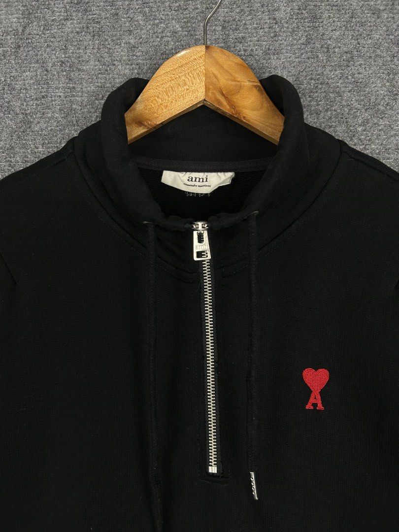 Ami Paris Half-Zip Sweater (Category: Coats, Jackets and Outerwear) located in Cebu City. Submitted by tanlawr07 (Listing ID 1461731815, Image 2). Description: Size XL fit large 23x26 Good as new No issue 2880 only 📍Cebu City Location .