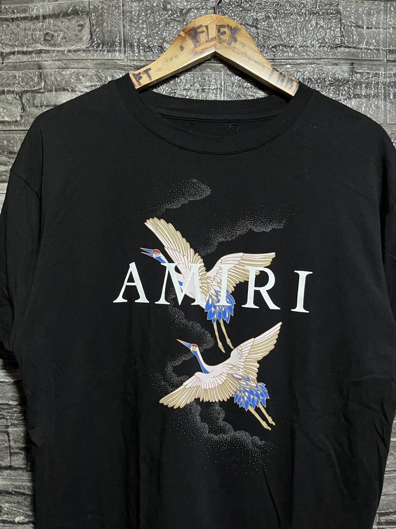 Amiri Crane Bird Shirt (Category: Luxury Apparel) located in Manila. Submitted by flex_curation (Listing ID 1461759561, Image 2). Description: 22x27 IN VERY GOOD CONDITION AND IN PRESENTABLE CONDITION BACOOR CAVITE LOC.