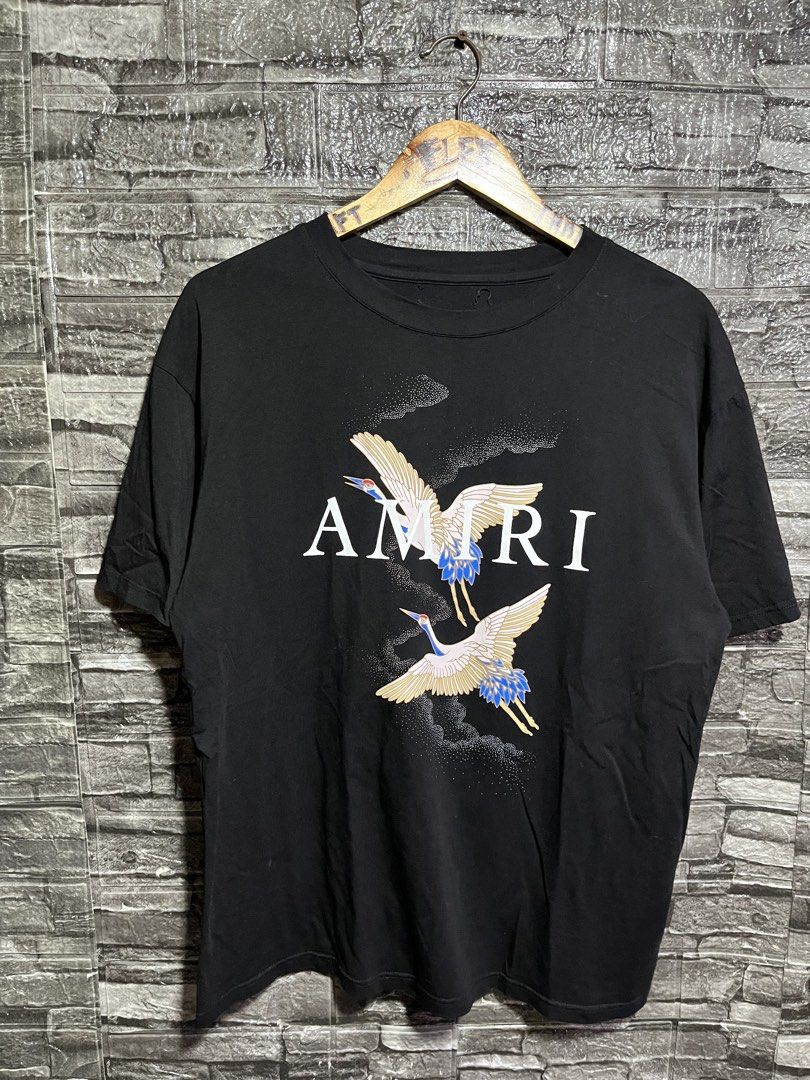 Amiri Crane Bird Shirt (Category: Luxury Apparel) located in Manila. Submitted by flex_curation (Listing ID 1461759561, Image 1). Description: 22x27 IN VERY GOOD CONDITION AND IN PRESENTABLE CONDITION BACOOR CAVITE LOC.