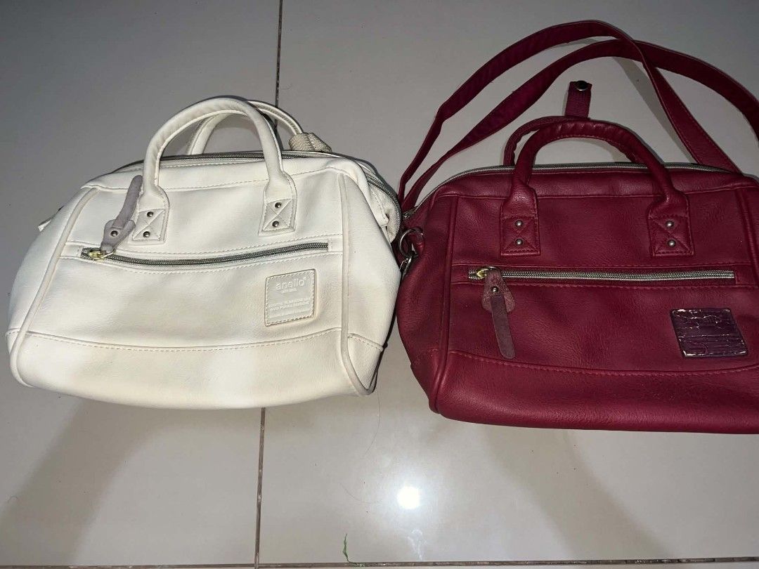 Anello take all (Category: Cross-body Bags) located in Paranaque City. Submitted by xxgeorgia (Listing ID 1461564678, Image 1). Description: 700 take all issue may scratches yung red, yung cream malapit na rin mag bakbak, and yung cream need lng ng punas or konting linis lng. Ayun lang yung issue, with sling..