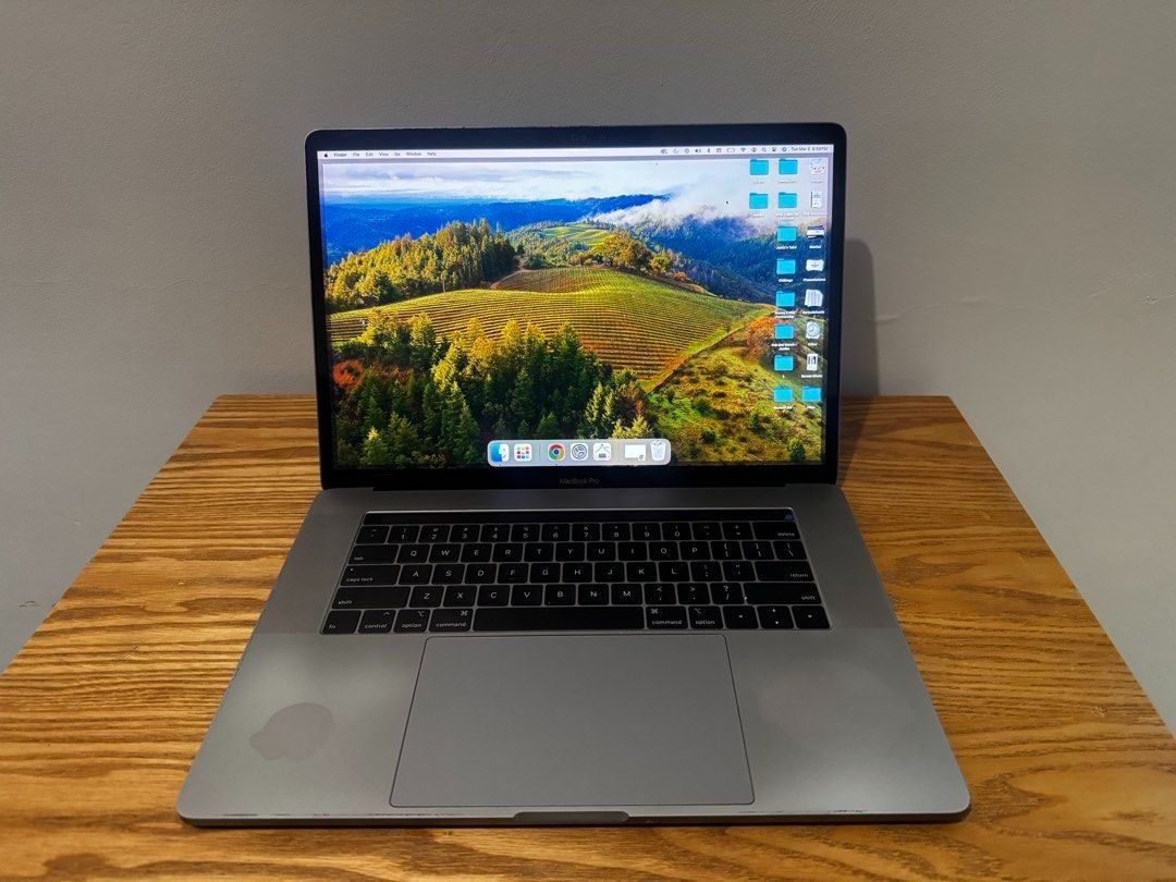 Apple Macbook Pro 15-in 2018 (Category: Laptops & Notebooks) located in Manila. Submitted by lawrencetan03 (Listing ID 1461596131, Image 1). Description: Apple MacBook Pro 15 (2018) - Processor: 2.6 GHz 6-Core Intel Core i7 - Graphics: Radeon Pro 560X 4 GB Intel UHD Graphics 630 1536 MB - RAM: 16GB - Storage: 512GB - MacOS: Sonoma 14.1.2 - Battery Cycle Count: 1390 - Battery Health: Service Recommended (still charging okay) - Battery Charge: 100%