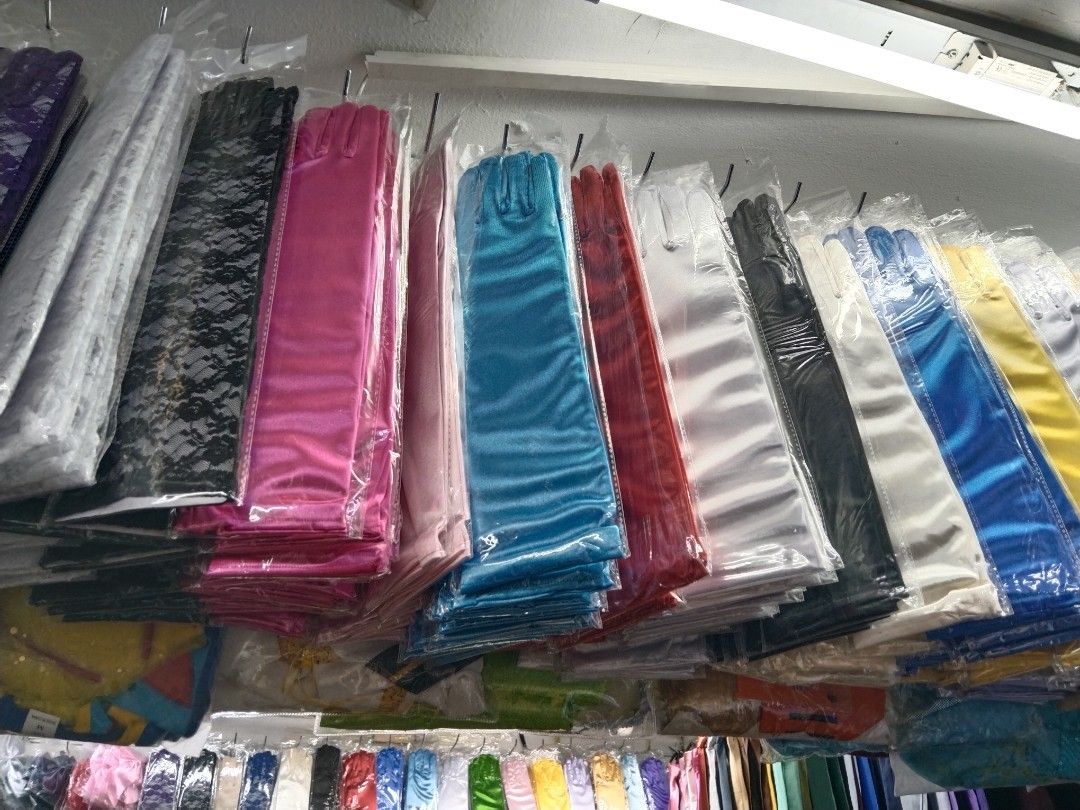 Assorted Satin Gloves and Ties - Various Colors (Category: Gloves) located in Manila. Submitted by neojamesca55018 (Listing ID 1461624911, Image 3). Description: - Elegant long satin gloves available in multiple colors. - Standard width satin ties also available in various colors. - Colors include blue, yellow, purple, green, red, pink, and more. - Ideal for parties, events, and costume wear. - Each item is individually packaged. - Bundle deals a