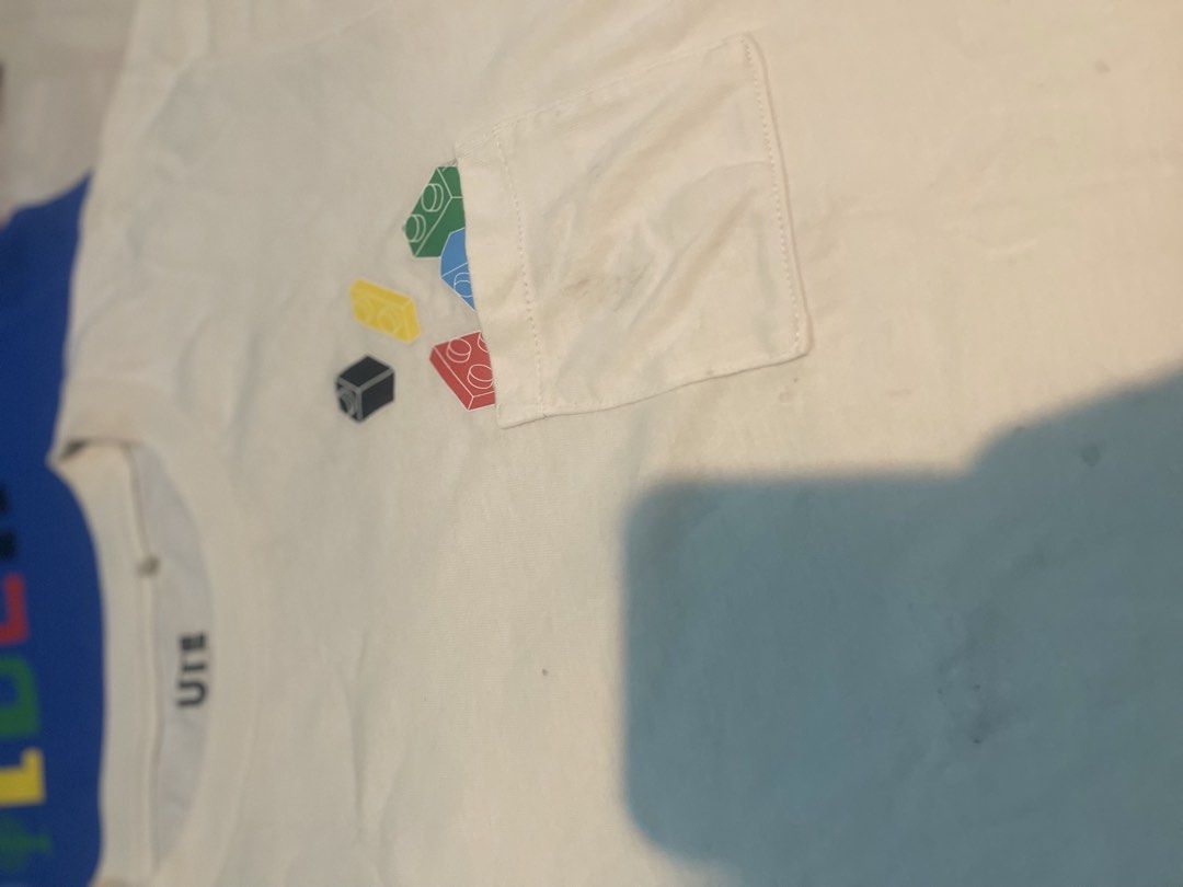 Assorted Uniqlo Lego Tops for Boy size 130 (Category: Babies & Kids Fashion) located in Muntinlupa City. Submitted by kibscollection03 (Listing ID 1461669591, Image 2). Description: for take all only Lego black Master Builder Blue Blocks Beige.