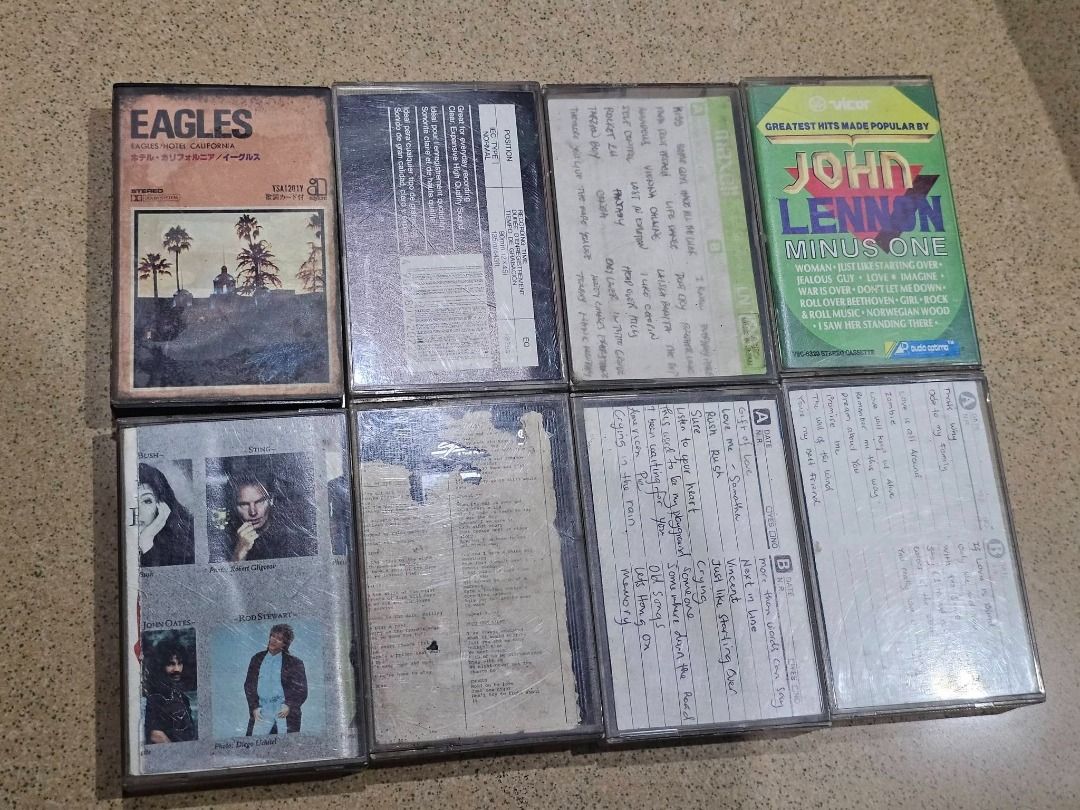 Assorted Vintage Casette Tapes (Category: Vintage Collectibles) located in Makati City. Submitted by luckymoonshop (Listing ID 1461693280, Image 2). Description: Vintage Casette Tapes PHP 50.00 each Unable to check if still working, buy at your own risk Location: Makati City Mode of Payment: Gcash/Maya/Bank Transfer.