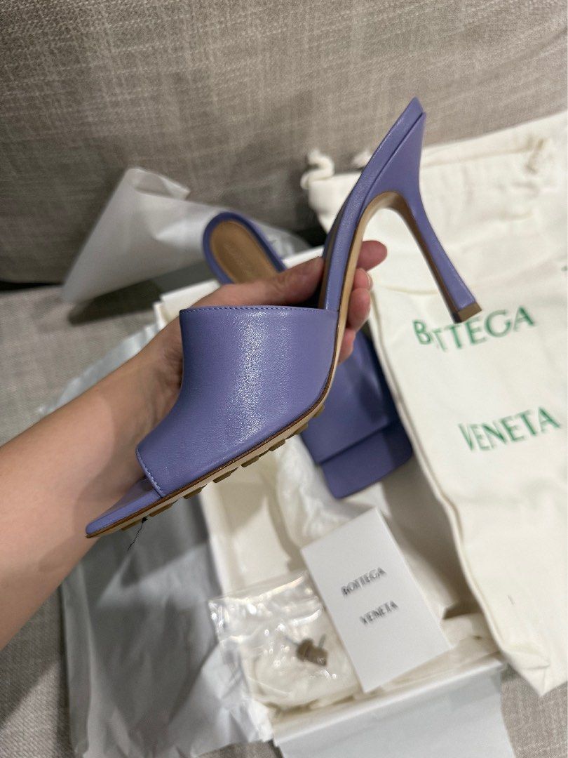 AUTHENTIC Bottega Veneta Stretch Sandal Lavender (Category: Sneakers & Footwear) located in Manila. Submitted by echipmunk (Listing ID 1461708957, Image 2). Description: 100% Authentic Bottega Veneta Stretch Sandal in Lavender Never used BNEW!! Bought 2 months ago and just stored (impulse buy kasi i really liked the color) Size 38.5 Comes with box, 2 dustbags, extra tips, card - COMPLETE!!! RFS: decluttering some of my high heels; realized I’m al