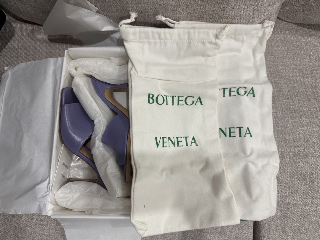 AUTHENTIC Bottega Veneta Stretch Sandal Lavender (Category: Sneakers & Footwear) located in Manila. Submitted by echipmunk (Listing ID 1461708957, Image 3). Description: 100% Authentic Bottega Veneta Stretch Sandal in Lavender Never used BNEW!! Bought 2 months ago and just stored (impulse buy kasi i really liked the color) Size 38.5 Comes with box, 2 dustbags, extra tips, card - COMPLETE!!! RFS: decluttering some of my high heels; realized I’m al