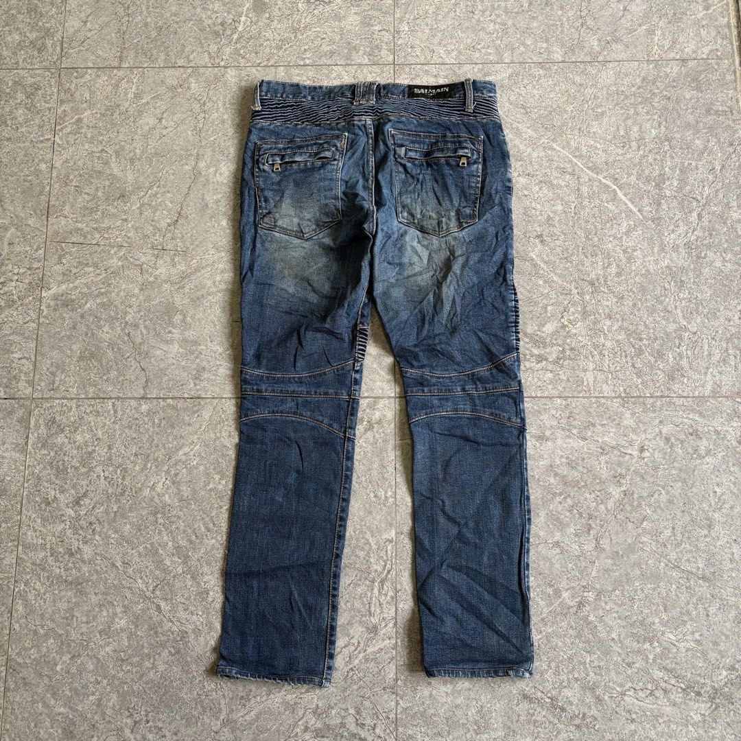Balmain Biker Pants (Category: Luxury Apparel) located in Bacolod City. Submitted by Hanap_ukay (Listing ID 1461705673, Image 2). Description: Balmain Denim Biker Jeans Size: 34 Waist Length 40 Excellent 2,500 .