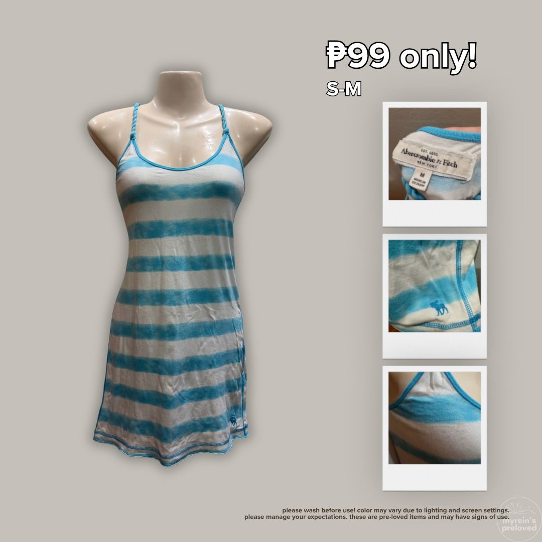 Beach Dress (50 pesos each) (Category: Dresses) located in Baguio. Submitted by myrein.preloved (Listing ID 1461732726, Image 2). Description: ₱50 - ₱99 each only! — check photo for labels and details size: xs | s | m 📸 Actual photos of the dress are posted. 📍 Baguio City / La Union 🤝 Dropping Available Weekly 📦 LBC & J&T — nationwide 💸 GCash • GoTyme • Bank Transfer #prelovedclothesph #dressforsaleph #prelovedph.