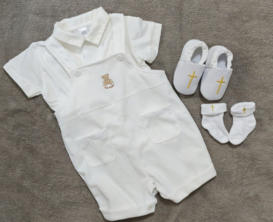 Binyag OOTD Set (Category: Babies & Kids Fashion) located in Bacoor. Submitted by makeni (Listing ID 1461592785, Image 1). Description: Used only once for binyag Inclusions: Socks Shoes Jumper.