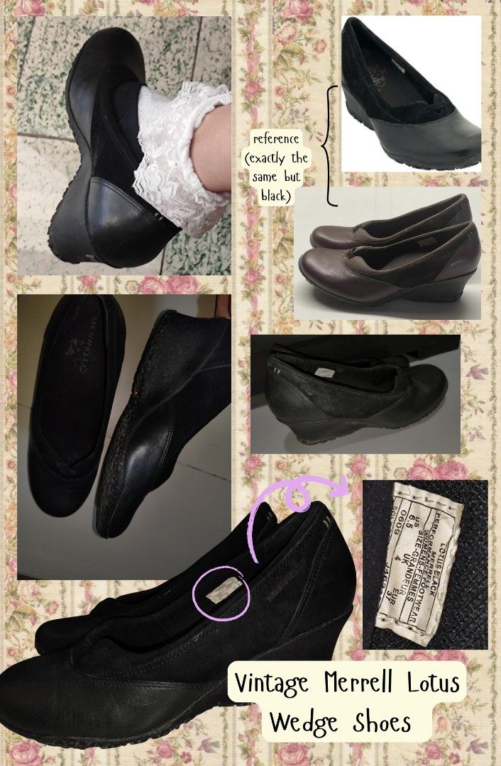 Black Merrell Lotus Wedge Shoes (Category: Wedges) located in Iloilo. Submitted by cynehllevie (Listing ID 1461713297, Image 1). Description: Inch 9.5 Sturdy, can be used for school or gala. It can also be used for any style of outfit. Can lower price for sure buyers^^.