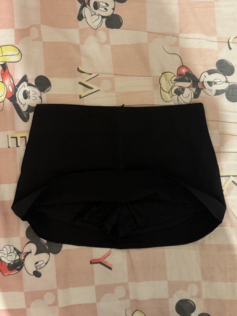Black Skirt with Shorts (Category: Skirts) located in Manila. Submitted by caseypantaleon04 (Listing ID 1461666368, Image 2). Description: - Black A-line skirt - Built-in shorts for comfort and security - Versatile for casual or dressed-up looks - Easy to wear and style - Smooth fabric with good drape - RFS: too small on me (for reference: my waistline is 28 but it's small on my thighs.