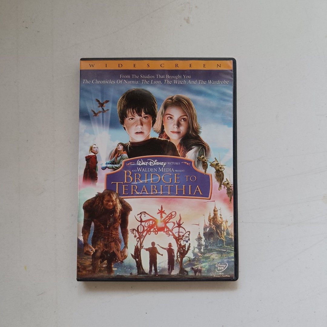 Bridge to terabithia (Category: Others) located in Quezon City. Submitted by turntopage394 (Listing ID 1461656671, Image 1). Description: - "Bridge to Terabithia" DVD - From Walt Disney Pictures - Fantasy adventure film - Meetup available at Tokyo Tokyo, SM Fairview - Delivery via Lalamove.