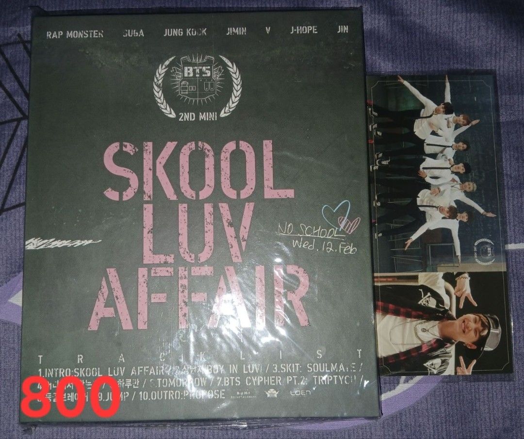 BTS Skool Luv Affair 2nd Mini Album (Category: CDs & DVDs) located in Manila. Submitted by arapark.13 (Listing ID 1461750789, Image 1). Description: PAYO (Pay as you order) MOP: GCash/Bank Transfer Location: Manila.