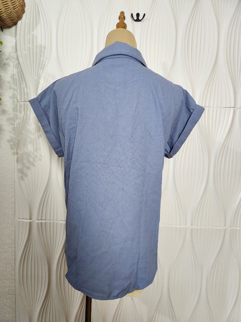 Button Down Blouse Small to Med (Category: Blouses) located in Marikina City. Submitted by KanamiFinds (Listing ID 1461741759, Image 3). Description: Bust: 40 inches Length: 23 inches from shoulders.