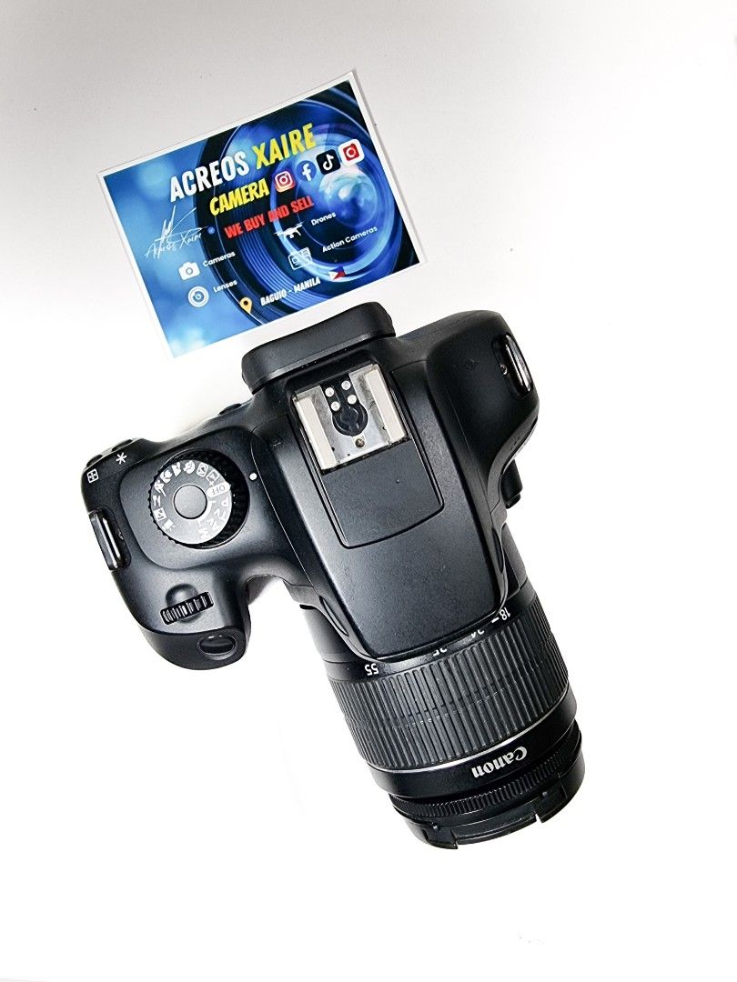 Canon 3000D + 18-55mm (Category: Cameras) located in Baguio. Submitted by acreoscamera (Listing ID 1461678883, Image 3). Description: Canon 3000D + 18-55mm IS III ✨️📸 Price: 15,500.00 Cosmetics: 9/10 (With slight signs of usage) Clean Glass: 9.3/10 (With fungus in rear lens) No issues No Vignette Actual Photo posted📸 No more last priced All buttons are functional AF and MF Working and Flash working ✨️Inclusions: Box and Manuals 1x battery and c