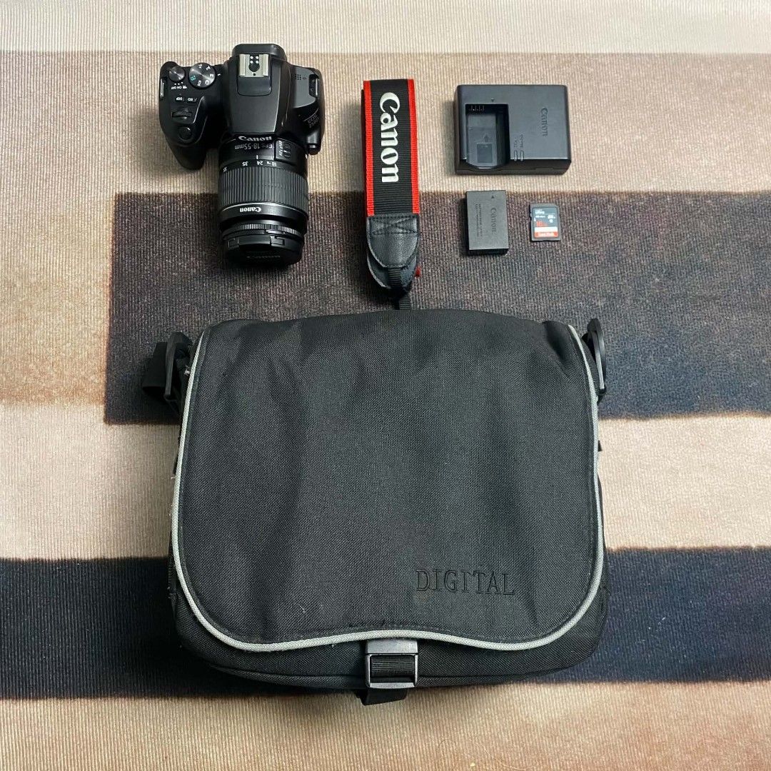 Canon EOS 250D DSLR Camera with 18-55mm (Category: Cameras) located in Rodriguez. Submitted by tan_13 (Listing ID 1461623811, Image 1). Description: For sale Canon 250D All working 10/10 cosmetics Clean sensor No vignette and dead pixels All rubbers intact Inclusions : Canon 250D body 18-55mm kitlens Charger battery Strap Sd card Bag P26,000 📍Montalban Rizal Open for meet halfway, Lbc shipping with security deposit to be deduct on selling price,