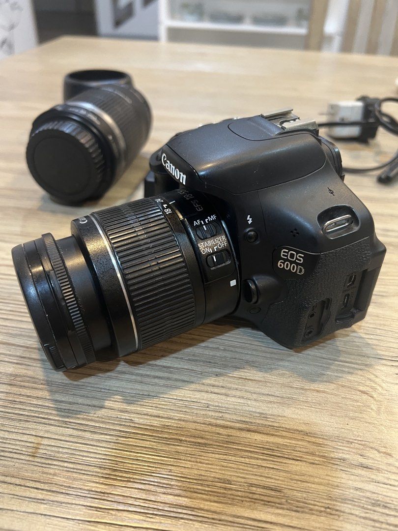 Canon EOS 600D DSLR Camera (Category: Cameras) located in Paranaque City. Submitted by kylavangelista.1 (Listing ID 1461562892, Image 2). Description: FOR SALE ONLY Selling for only P15,000 CANON EOS 600D Comes with - Body - Kit Lens - 55-250mm Canon Zoom Lens - 2 pcs original Battery - Charger Free Lens Hood - No Issues - No Vignette - No Major Dents/ No Scratches - No Fungus - AF/MF is Fully Working - Built in Flash is Working - 7/10 Body Condi