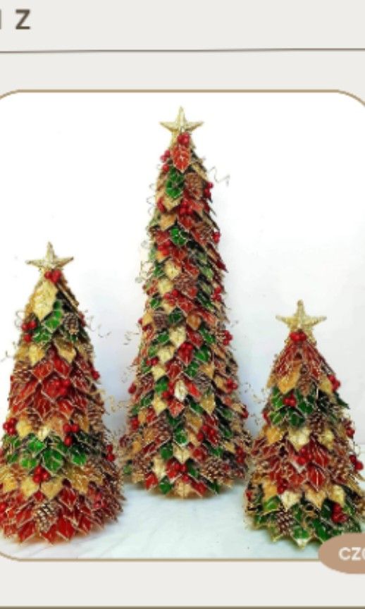 Capiz Christmas Trees (Category: Other Home Decor) located in San Pablo. Submitted by elijasam (Listing ID 1461786979, Image 3). Description: Made to order ; Capiz Christmas trees you can choose your own style colors and sizes see photos for price and size details. simple but elegant style!.