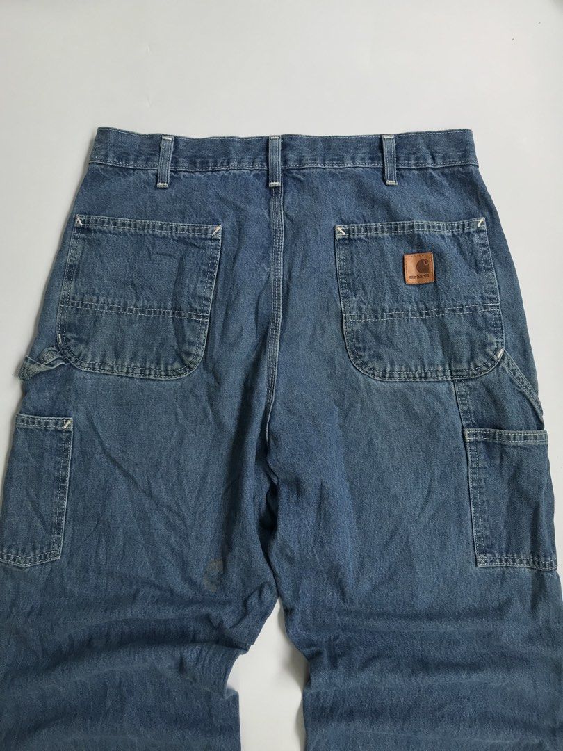 CARHARTT CARPENTER PANTS (Category: Jeans) located in Aurora. Submitted by thrillthriftfinds123 (Listing ID 1461612249, Image 3). Description: CARHARTT CARPENTER PANTS SIZE 34 ISSUE NASA PIC NORMAL SA CARHARTT WORK WEAR KASI OVERALL SOLID PA GUYS 9.5 COLOR RATE .