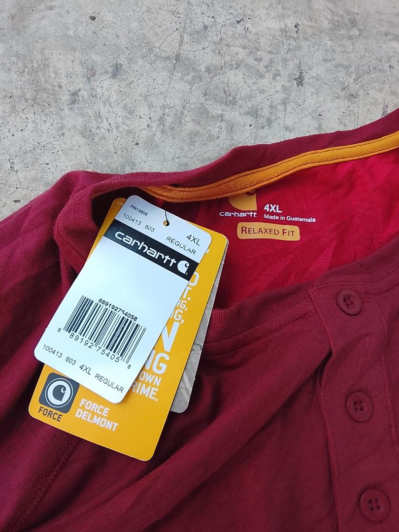 Carhartt Force Henley shirt 4xl Brand New (Category: Tshirts & Polo Shirts ) located in Davao. Submitted by thevintagehunterdvo (Listing ID 1461570443, Image 2). Description: Width 31 Length 33 399 +shipping.