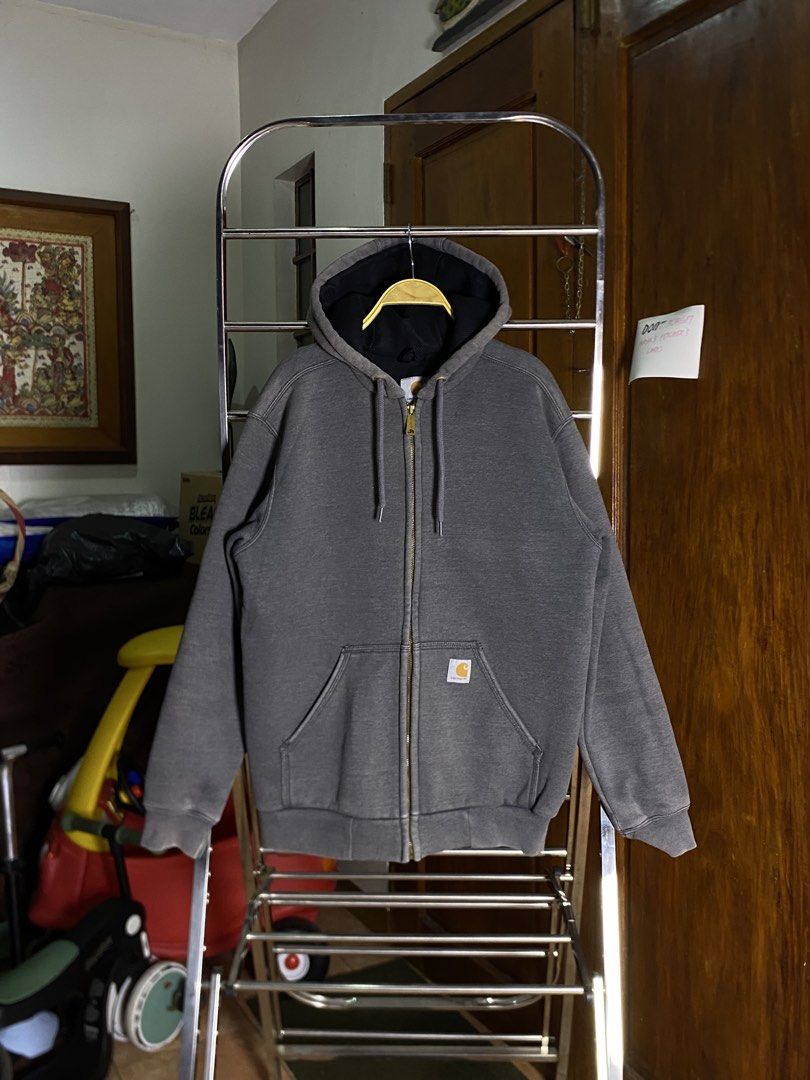 Carhartt Grey Rain Defender Jacket (Category: Hoodies) located in Antipolo. Submitted by 1870thrift.wm (Listing ID 1461583998, Image 1). Description: Carhartt Grey Rain Defender Jacket Tag Size - Small 22” width 27” length.