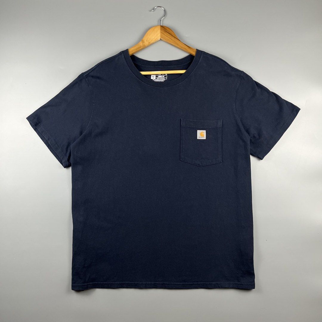 Carhartt K-87 Navy Blue Tee (Category: Activewear) located in Los Banos. Submitted by 4030.archives. (Listing ID 1461768982, Image 1). Description: Carhartt K-87 Navy Blue Tee 1300 Pesos XXL (20) Length : 29 inches Width : 25 inches Excellent Condition .