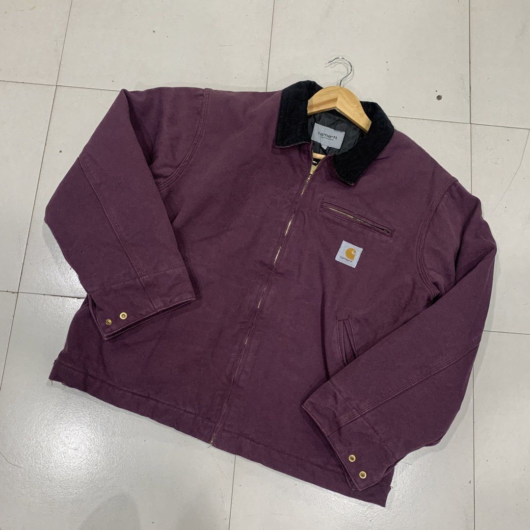 Carhartt wip Detroit Workwear jacket (Category: Coats, Jackets and Outerwear) located in Pasig City. Submitted by paymelikelandlord (Listing ID 1461679628, Image 3). Description: SALE ONLY SALE Carhartt wip Detroit Workwear jacket Excellent condition as new Purple corduroy colar Dm us to purchase .