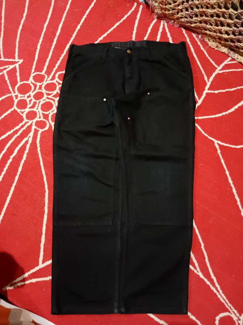 Carhartt wip double knee (Category: Jeans) located in Virac. Submitted by thriftgod_ja (Listing ID 1461716756, Image 1). Description: size - 40 length - 42 thighs - 14 hem - 9 need wash good condition (additional size on the waist).