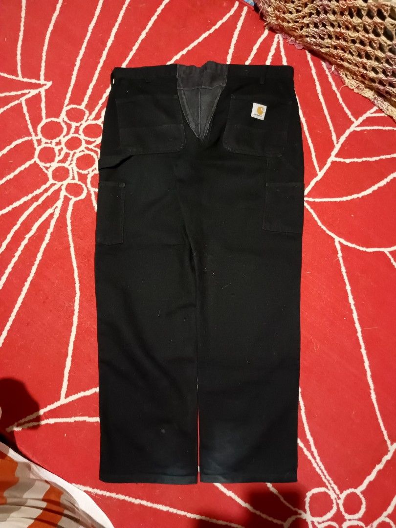 Carhartt wip double knee (Category: Jeans) located in Virac. Submitted by thriftgod_ja (Listing ID 1461716756, Image 2). Description: size - 40 length - 42 thighs - 14 hem - 9 need wash good condition (additional size on the waist).