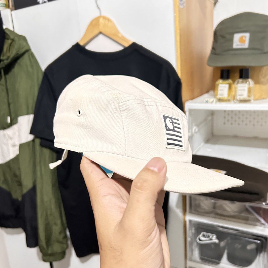 Carhartt Wip State Flag 5 panel (Category: Activewear) located in Calauan. Submitted by hajudethrift (Listing ID 1461659114, Image 3). Description: Carhartt Wip State Flag Excellent Condition 9.5/10 Colorate w/ minor bleach stain sa may loob Please check detailed pi.