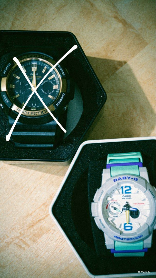 Casio Baby-G BGA-180 Tide Graph Watch (Category: Women's Watches) located in San Fernando. Submitted by meicyyy (Listing ID 1461621126, Image 3). Description: - Baby-G watch with Tide Graph function - Water Resistant: 10 BAR - Shock Resistant - Colorway: Grey, Mint Green, Blue - Display: Digital with Analog Hands - Ideal for outdoor activities and everyday wear - Comes with original box.
