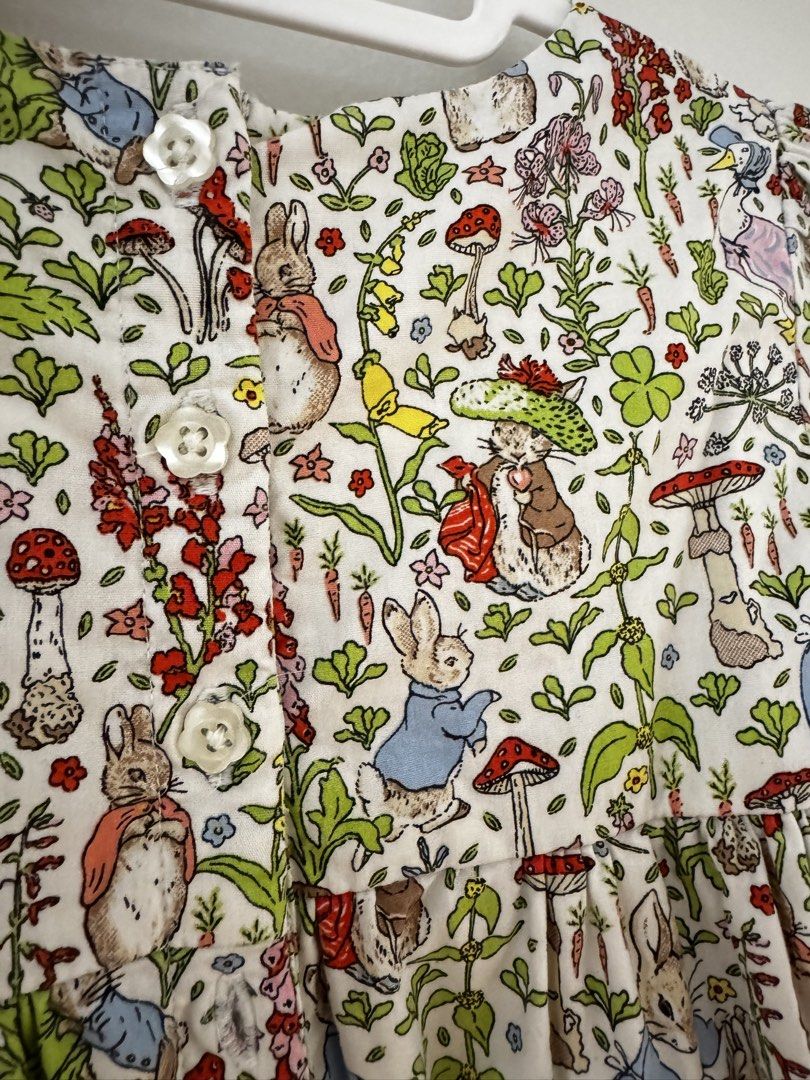 Cath Kidston Peter Rabbit Dress | Size 18–24M (Category: Babies & Kids Fashion) located in Manila. Submitted by repeat_rack (Listing ID 1461575679, Image 3). Description: The dreamiest little Peter Rabbit dress! 🐰🌸 In like-new condition and comes with a soft inner lining for extra comfort. And can we talk about those adorable flower-shaped buttons?! 🥹🌼 Such a sweet, timeless piece that’s just too pretty to pass up. Please get this before I ch