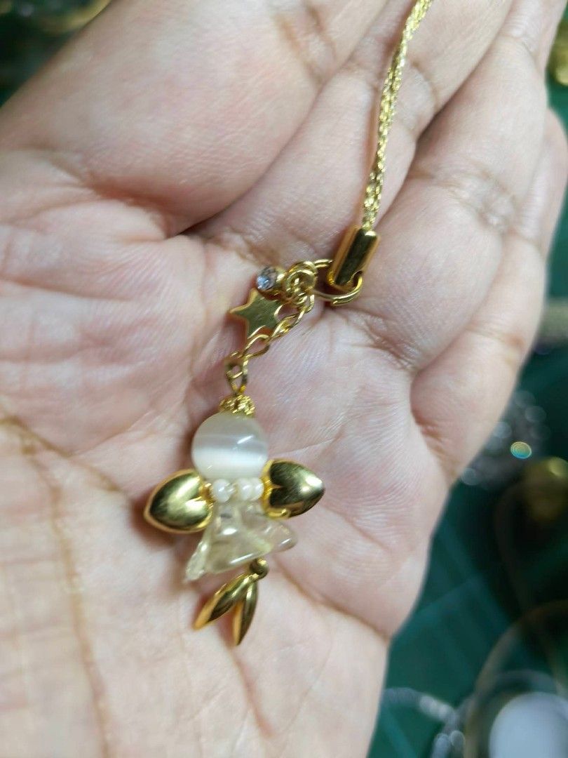 Charm - Goldtone With Polished stone bead. (Category: Charms) located in Cebu City. Submitted by dudes_villanueva (Listing ID 1461584776, Image 2). Description: Charm - Goldtone With Polished stone bead. 📌 In excellent condition..