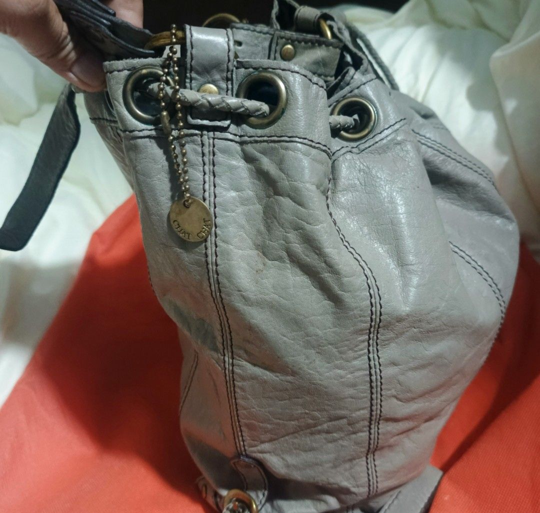 CHAT CHAT drawstring bucket bag (Category: Luxury Bags & Wallets) located in Urdaneta. Submitted by bernalyn25 (Listing ID 1461602732, Image 3). Description: CHAT CHAT bucket bag With extra long strap With dustbag Excellent to like new condition.
