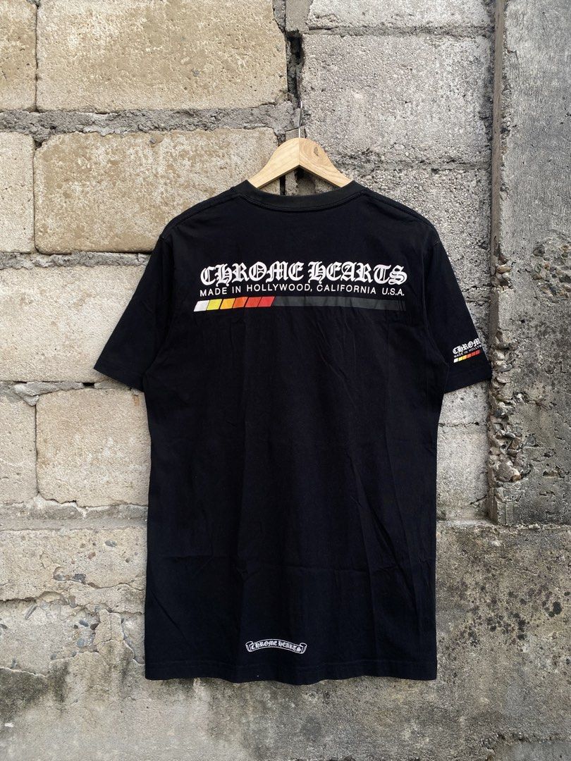 Chrome Hearts Boost Tee (Category: Formal Shirts) located in Candaba. Submitted by dejesus.bench17 (Listing ID 1461792236, Image 2). Description: Chrome Hearts Hollywood California Tee -Color: Black -Condition: Excellent -Color rate: 9/10 -Issue: Minimal hairlines print -Dimes: W20.5 L29 -Price: 699 + ship.