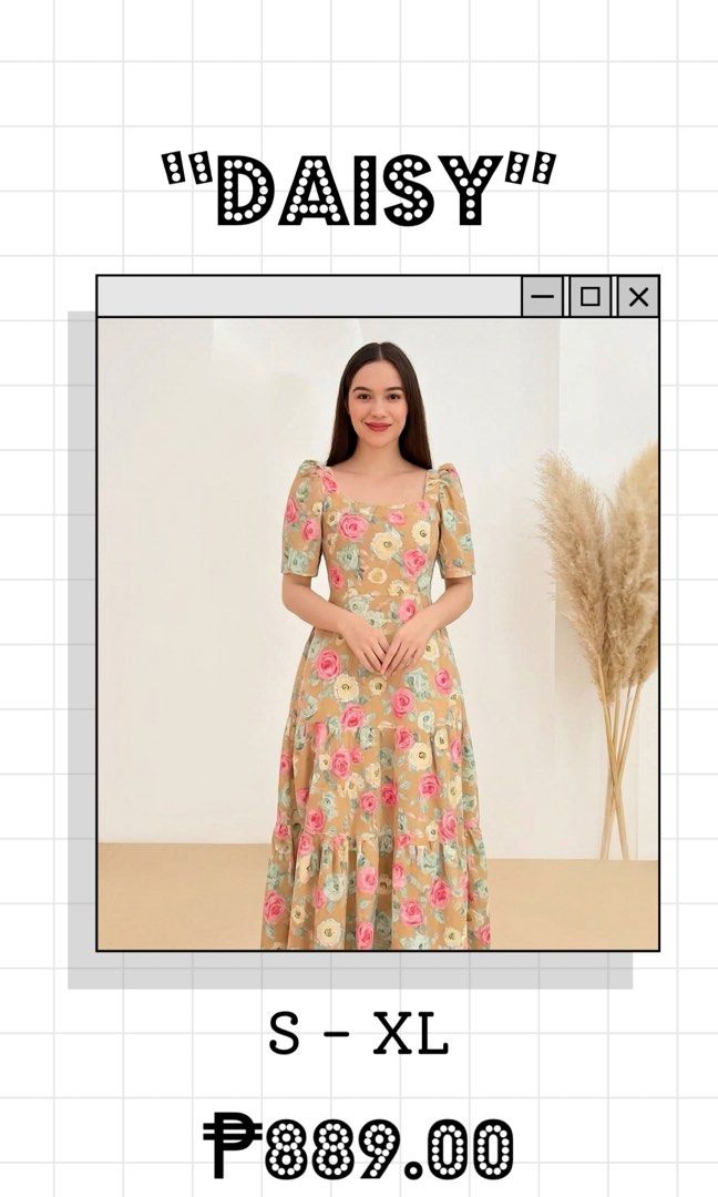 Church Dresses 🇮🇹 (Category: Dresses) located in Manila. Submitted by modaclassica2026 (Listing ID 1461602698, Image 1). Description: “Daisy” Free size (S-XL) Premium Vietnam Dress.