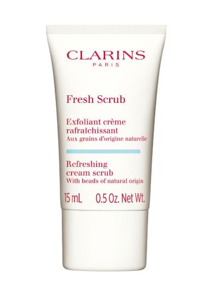 Clarins Fresh Scrub Refreshing Cream Scrub 15ml (Category: Bath) located in Manila. Submitted by memorylanestore (Listing ID 1461655147, Image 1). Description: is a travel-friendly, cream-gel face exfoliator formulated to instantly refresh, smooth, and rehydrate dull or dehydrated skin. .