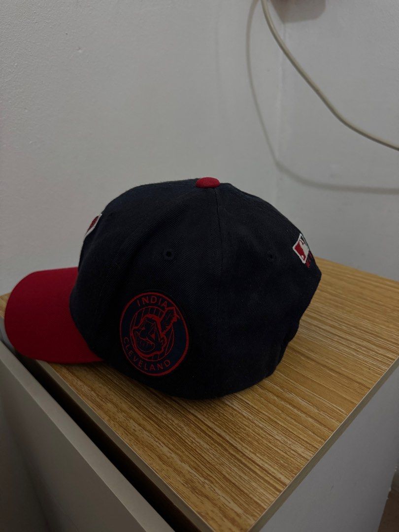 Cleveland Indians Baseball Cap (Category: Caps & Hats) located in Bulacan. Submitted by alshopie (Listing ID 1461634190, Image 2). Description: - Classic Cleveland Indians baseball cap - Features iconic Chief Wahoo logo - Red brim and navy blue crown - Great for any fan - Shows some signs of wear, still in good shape.