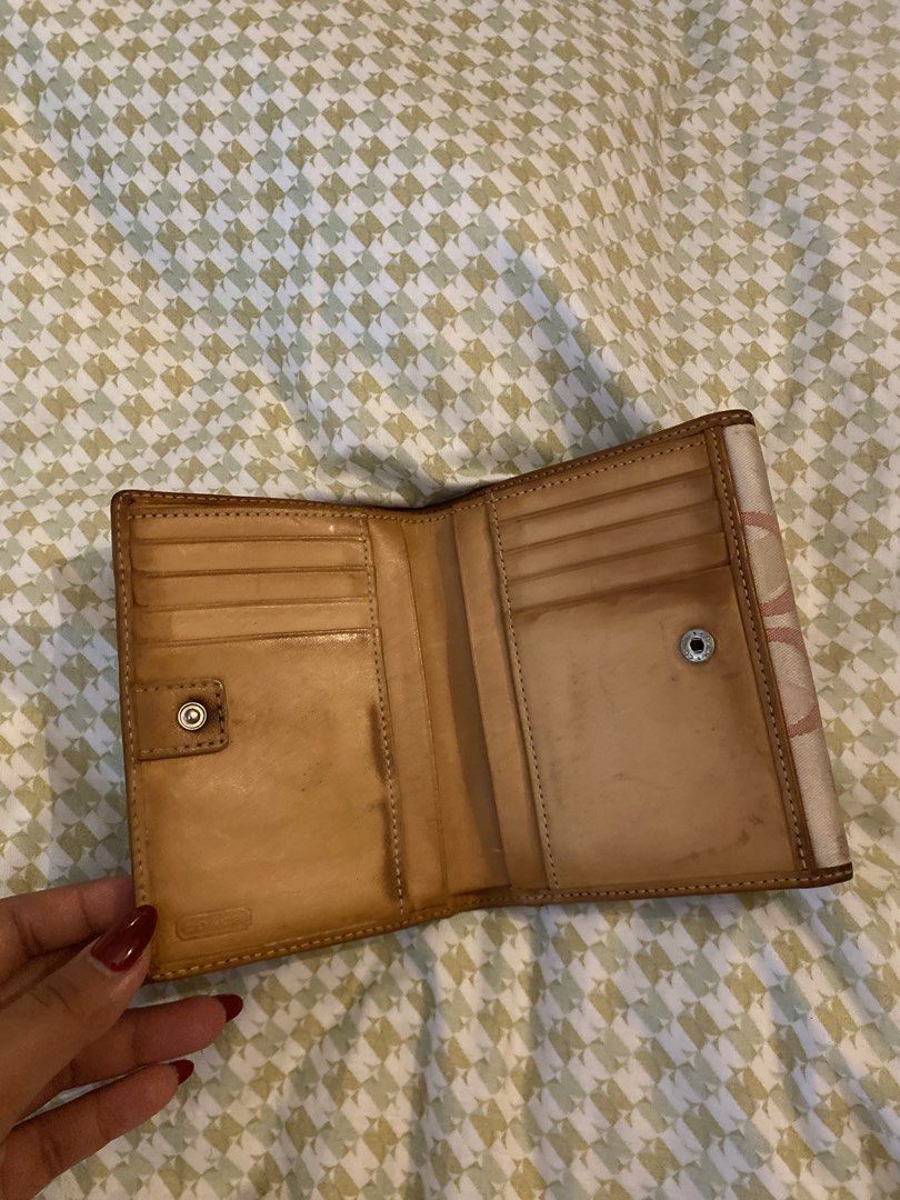 COACH soho optic pink wallet (Category: Luxury Bags & Wallets) located in Davao. Submitted by honeycales81780 (Listing ID 1461685618, Image 3). Description: ⭐️ RARE! Coach soho optic pink wallet ⭐️ PHP 1400 ⭐️ Authentic ⭐️ Inside is clean and well-kept except for the watermarks ⭐️ Zippers and hardware fully working ⭐️ Great for daily use or vintage styling ⭐️ MOP: GCash ⭐️ MOD: Jnt ⭐️ Helping tags: coach vintage pink bag pink bag coach bag leathe