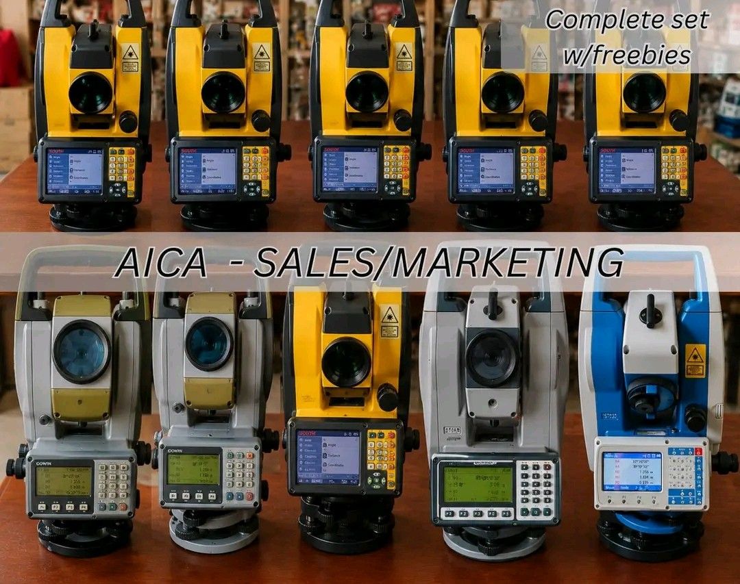 Complete Set Total Station Surveying Equipment w/ Freebies (Category: Weights & Dumbbells) located in Caloocan City. Submitted by aicadc (Listing ID 1461574496, Image 2). Description: 📢 SECOND HAND TOTAL STATION FOR SALE 📢 Good Condition • Calibrated • Ready to Use! 🔹 Topcon GTS-102N – ₱50,000 🔹 Linertec LTS-352N – ₱40,000 🔹 Gowin TKS-202 – ₱45,000 🔹 Tianyu CTS-632RM – ₱55,000 🔹 Ruide RTS-862RA (Touch Screen) – ₱50,000 🔹 South NTS3402R5 (