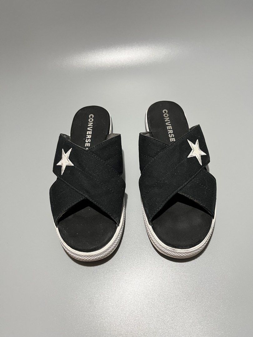 Converse One Star Sandal (Category: Slippers and slides) located in Caloocan City. Submitted by jvn_23 (Listing ID 1461711206, Image 2). Description: Converse One Star Sandal Authentic/Legit💯 Excellent Condition 📍 No issue❗️ Color rate: 9/10📍 Size: US 8 W / EU 39 W.