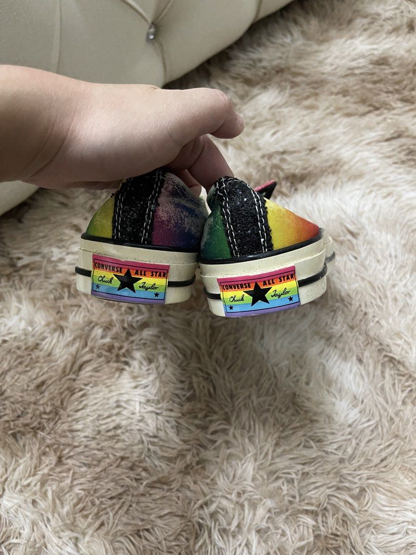 CONVERSE PRIDE LOW-CUT SNEAKERS (SIZE 39.5) (Category: Sneakers) located in Concepcion. Submitted by wowsinigangmix (Listing ID 1461738185, Image 3). Description: CONVERSE PRIDE LOW-CUT SNEAKERS RAINBOW COLORED SIZE 39.5 USED AND NEEDS CLEANING/RESTORING NO BOX ALREADY DISCOLORATION PLS MANAGE EXPECTATIONS .